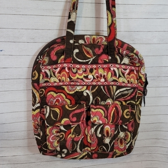 VERA BRADLEY PUCCINI TALL ZIP PAISLEY TOTE - Picture 1 of 13